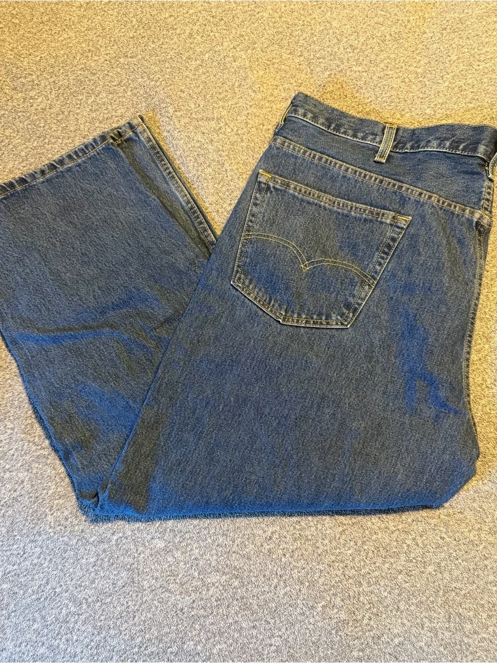 LEVI STRAUSS Men‎ 550 Relaxed Fit 100% Cotton Denim Jeans - 46x39 Dark Blue